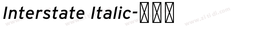 Interstate Italic字体转换